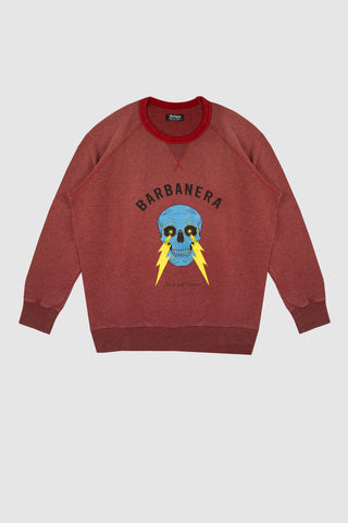 Meroni Dark Red Melange Crewneck Sweatshirt