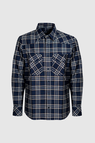 Mustang Blue/White Check Shirt