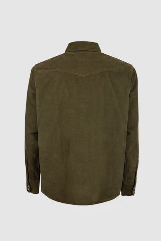 Mustang Corduroy Shirt Olive Green