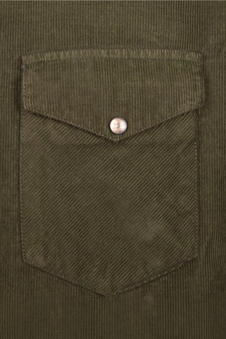 Mustang Corduroy Shirt Olive Green