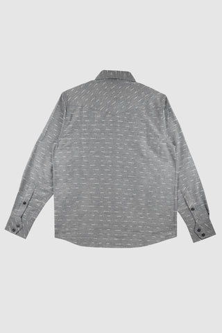 Mustang Slub Graphite/Off-White Wool Shirt