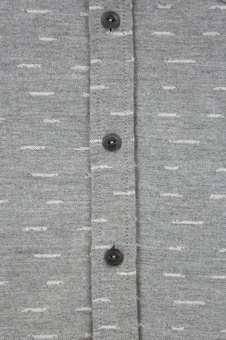 Mustang Slub Graphite/Off-White Wool Shirt