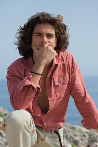 Pascal Camicia Western Mattone