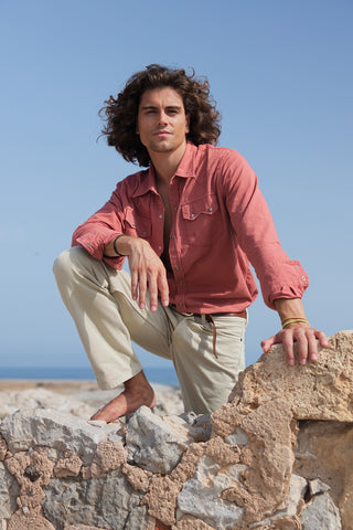 Pascal Camicia Western Mattone