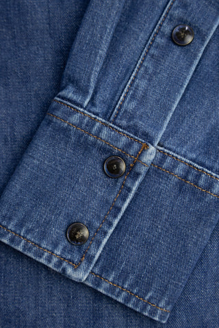 Pascal Camicia Denim Blu Medio