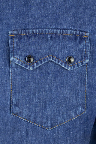 Pascal Camicia Denim Blu Medio