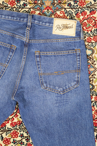 [Re-Thread] Bandito Chambray Patch Cloud Blue Wash Jeans