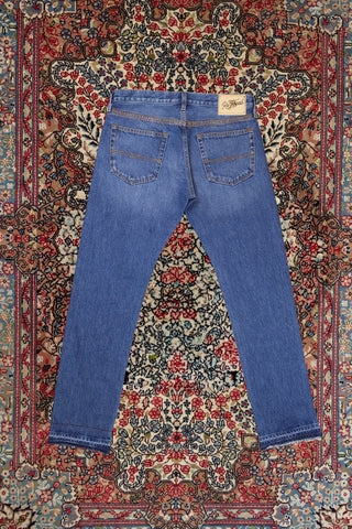 [Re-Thread] Bandito ZigZag Embroidery Cloud Blue Wash Jeans