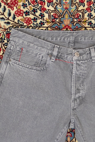 [Re-Thread] Bandito Zig-Zag Embroidery Grey Vintage Wash Jeans
