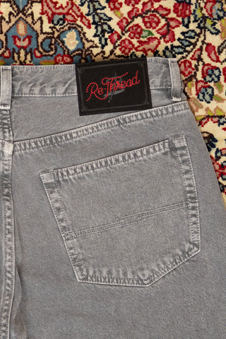 [Re-Thread] Bandito Zig-Zag Embroidery Grey Vintage Wash Jeans