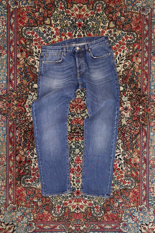 [Re-Thread] Bandito Sashiko Embroidery Ocean Blue Wash Jeans