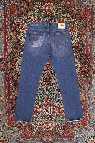 [Re-Thread] Bandito Sashiko Pocket Ocean Blue Wash Jeans