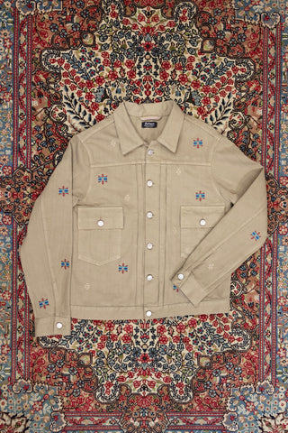 [Re-Thread] Neil Ethnic Embroidery Sand Jacket