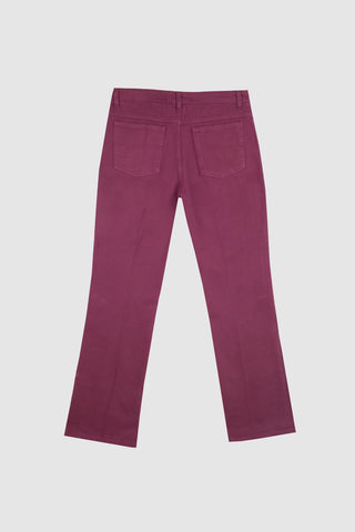 Sgherro Pantalone Flare Burgundy 5 Tasche