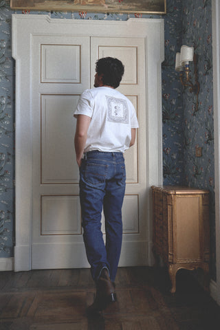 Vince Blue Bandana Cotton Tee