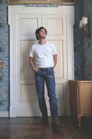 Vince Blue Bandana Cotton Tee