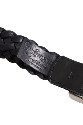 Cassidy 35mm Black Woven Leather Belt