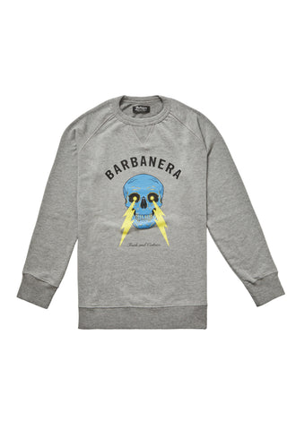 Meroni Gray Melange Crew Neck Sweatshirt