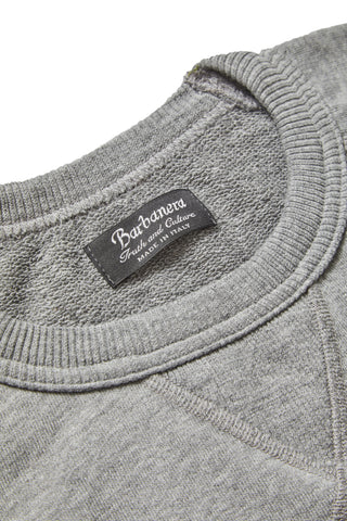 Meroni Gray Melange Crew Neck Sweatshirt