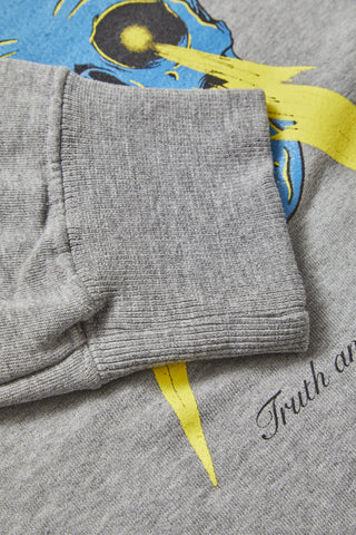 Meroni Gray Melange Crew Neck Sweatshirt