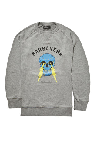 Meroni Grey Melange Crew Neck Sweatshirt