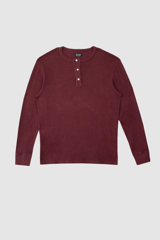 Tuco Waffle Knit Cotton Dark Red Shirt