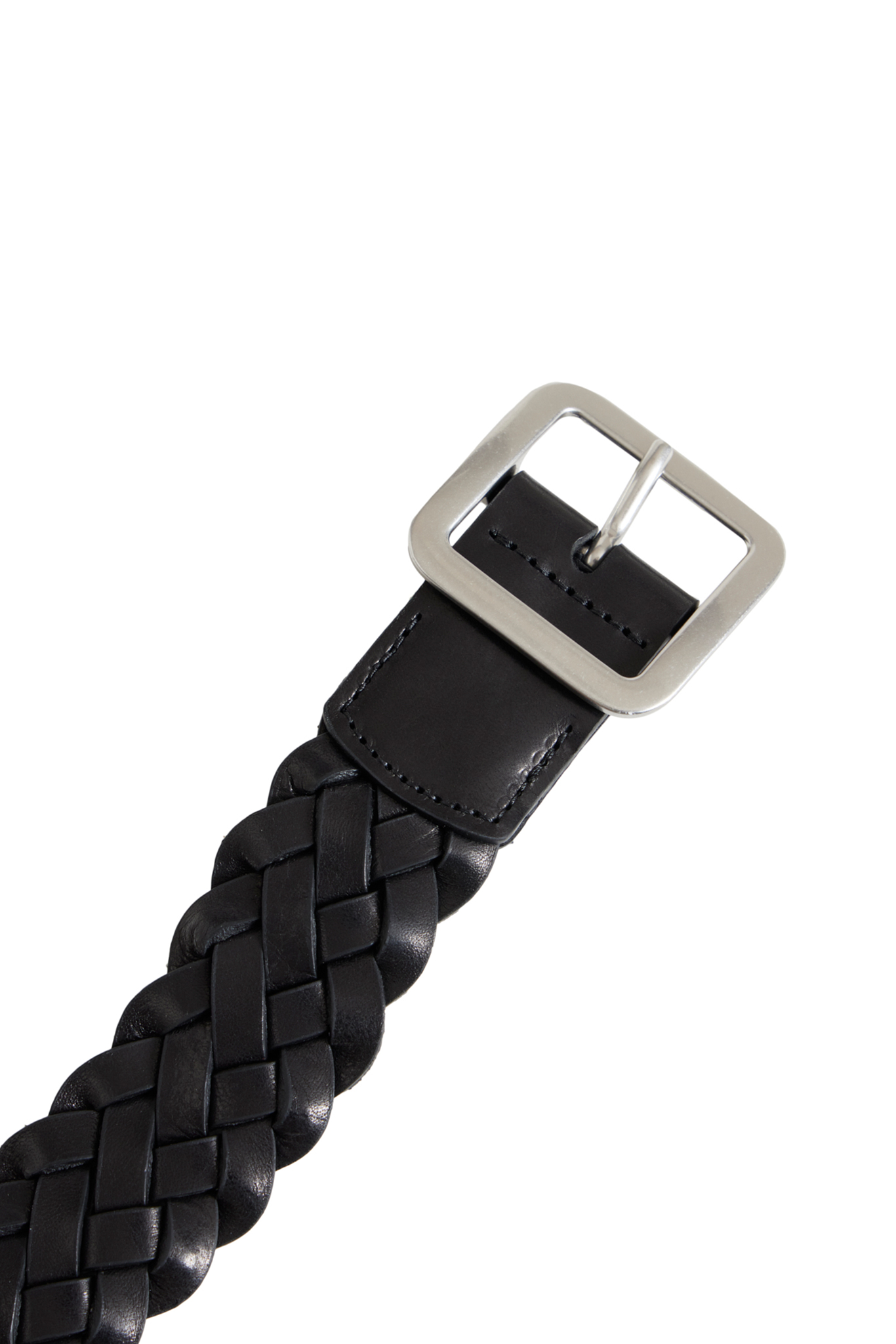 Braided Leather Belt in Brown Crafted in Brazil - Havana