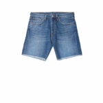 Black Flag Blue Medium Wash Cut-off Denim Shorts